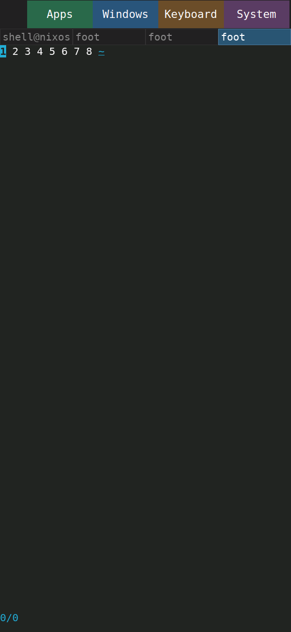 The nnn file browser launched from the offline app set.