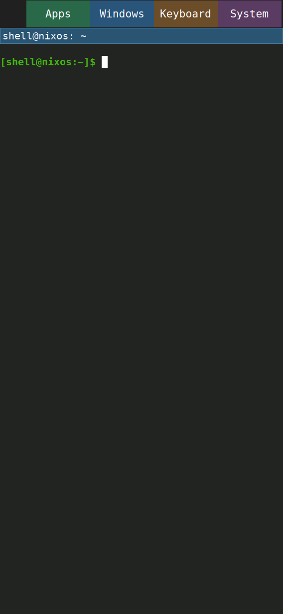 Reboot back into the shell: native compositor screenshot